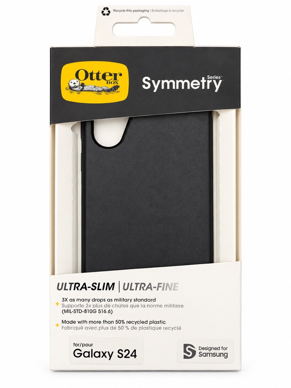 OtterBox Symmetry Series Black Case for Samsung Galaxy S24 New